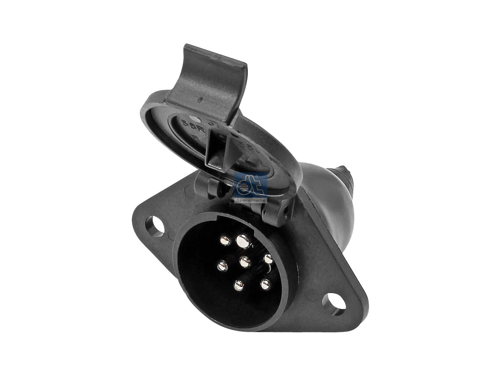 DT Spare Parts 5.77070 Socket, plastic, screw connection, 24 V, ISO 1185, 7 poles