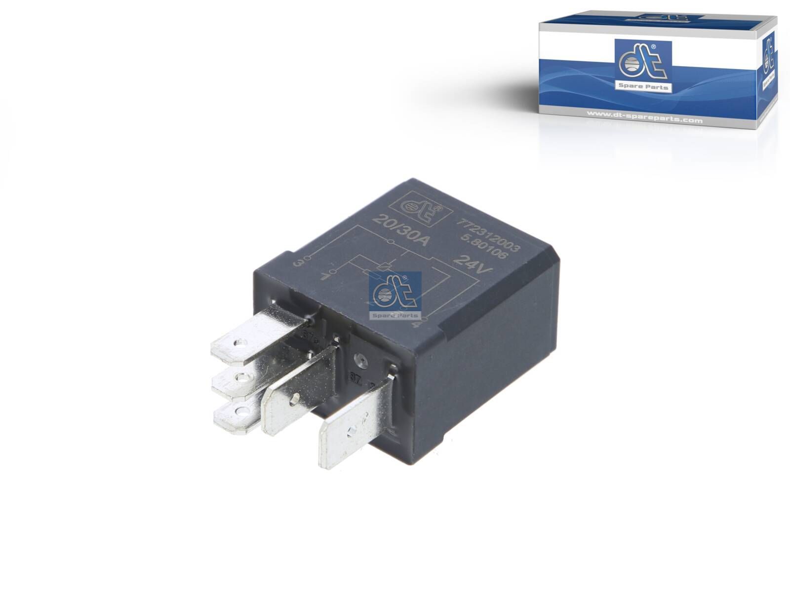 DT Spare Parts 5.80106 Relay, 24 V, 30/20 A