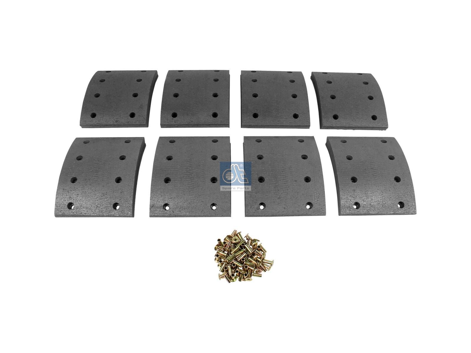 DT Spare Parts 5.92140 Drum brake lining kit, axle kit, W: 150 mm, S: 20.7 mm