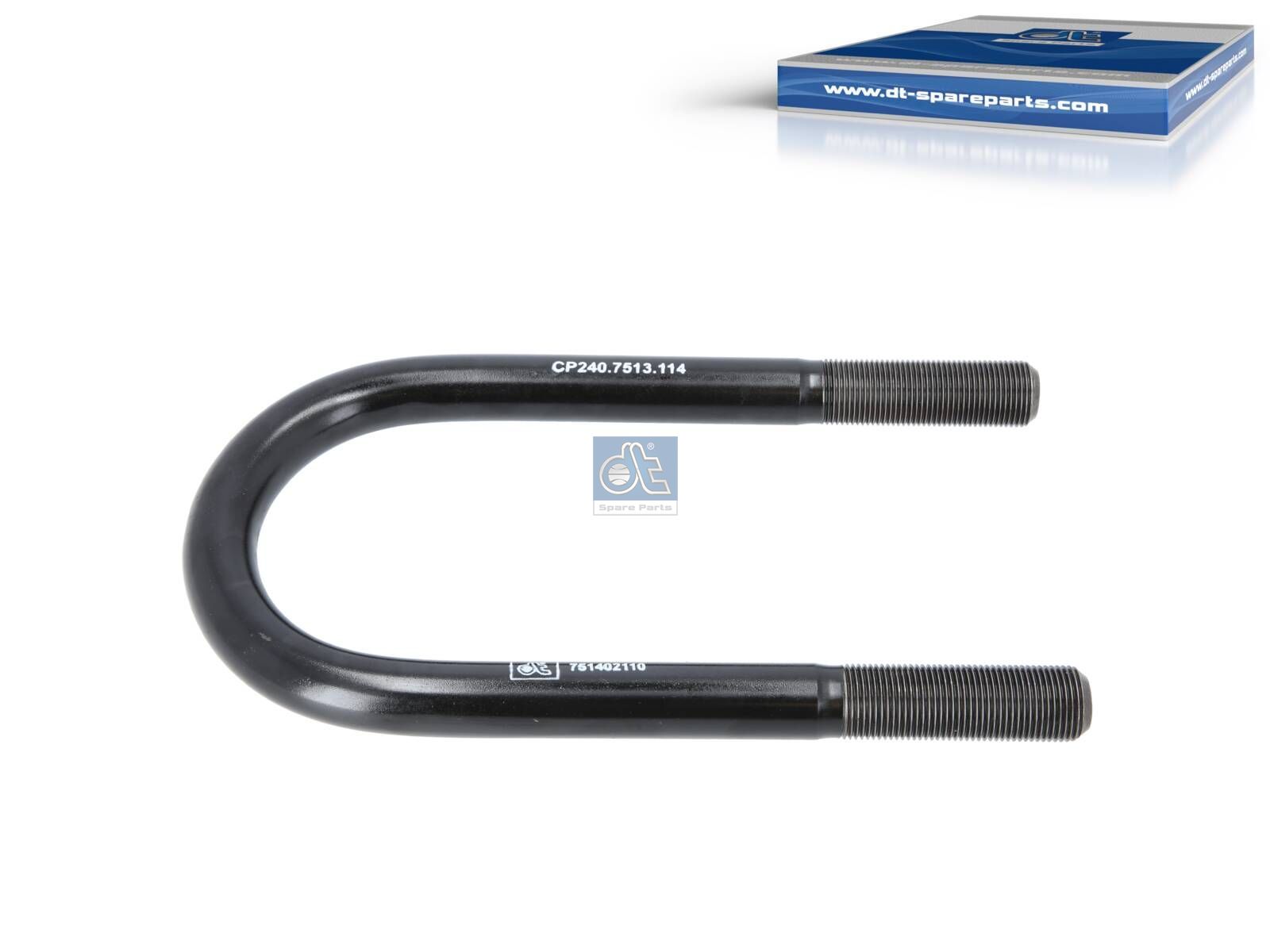 DT Spare Parts 6.11114 U-bolt, M20 x 1,5, LTh: 60 mm, L: 220 mm, w: 92.5 mm