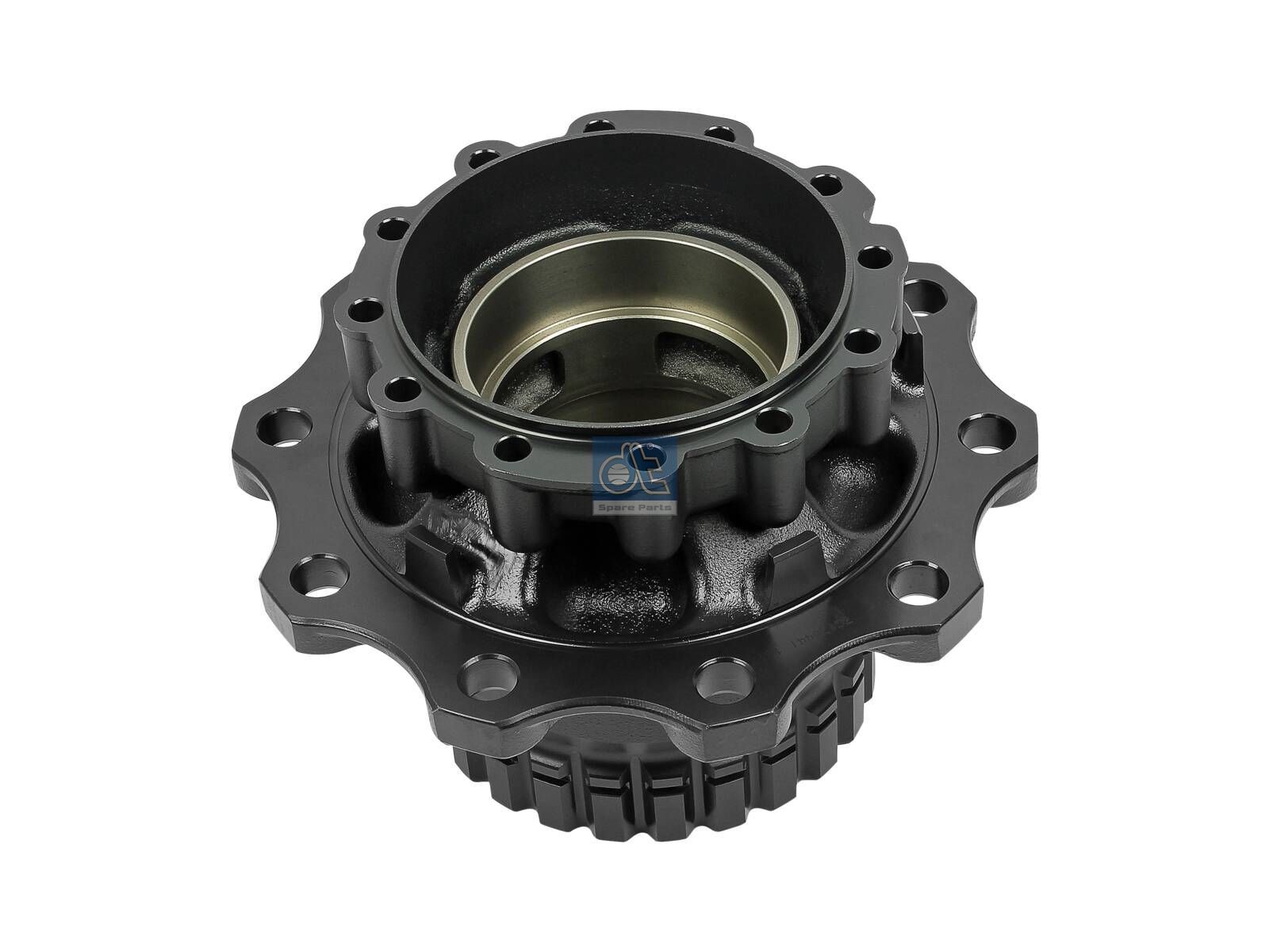 DT Spare Parts 6.54017 Wheel hub, without bearings, d1: 148 mm, d2: 148 mm, D: 383.5 mm, 10 bores, b: 25 mm, H: 267 mm