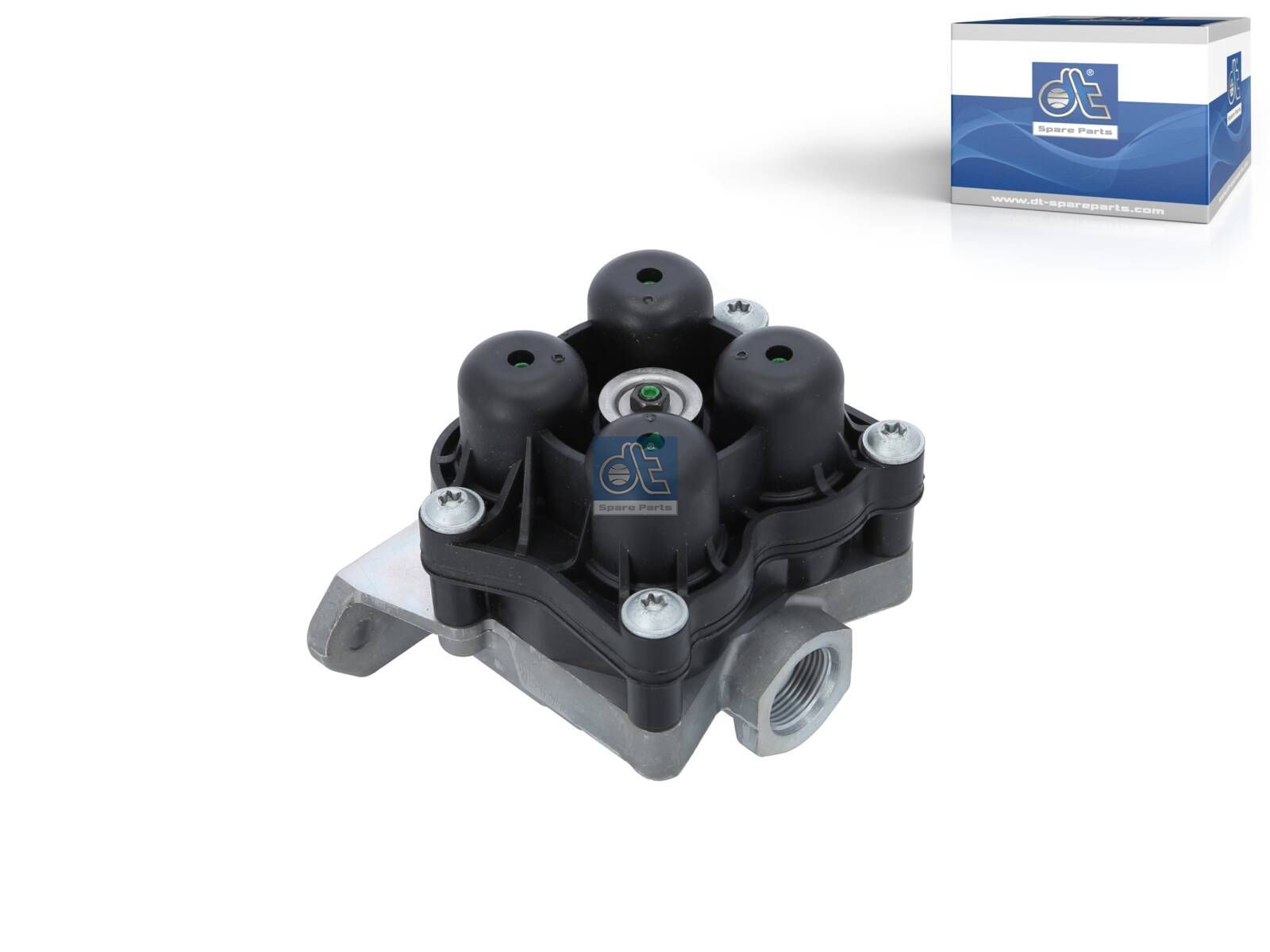 DT Spare Parts 6.65055 4-circuit-protection valve, M22 x 1,5, max. 20 bar, Po21: 7 bar, Po22: 7 bar, Po23: 7.3 bar, Po24: 7 bar, Pc21: 5 bar, Pc22: 5 bar, Pc23: 5 bar, Pc24: 5 bar