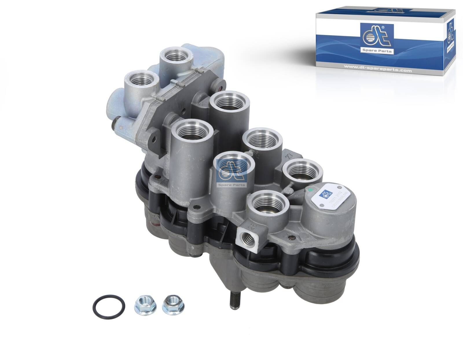DT Spare Parts 6.65140 4-circuit-protection valve, M12 x 1,5, M16 x 1,5, M22 x 1,5, Po21: 7 bar, Po22: 7 bar, Po23: 7.3 bar, Po24: 7 bar, Pc21: 4.5 bar, Pc22: 4.5 bar, Pc23: 4.5 bar, Pc24: 4.5 bar