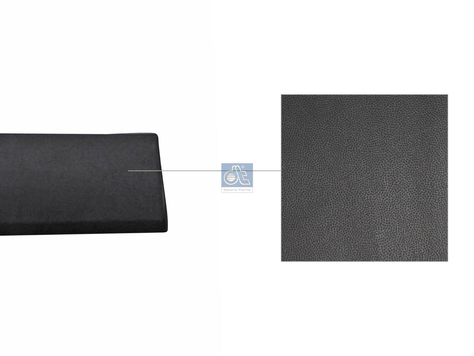 DT Spare Parts 6.70522 Cover moulding, lateral, left, black