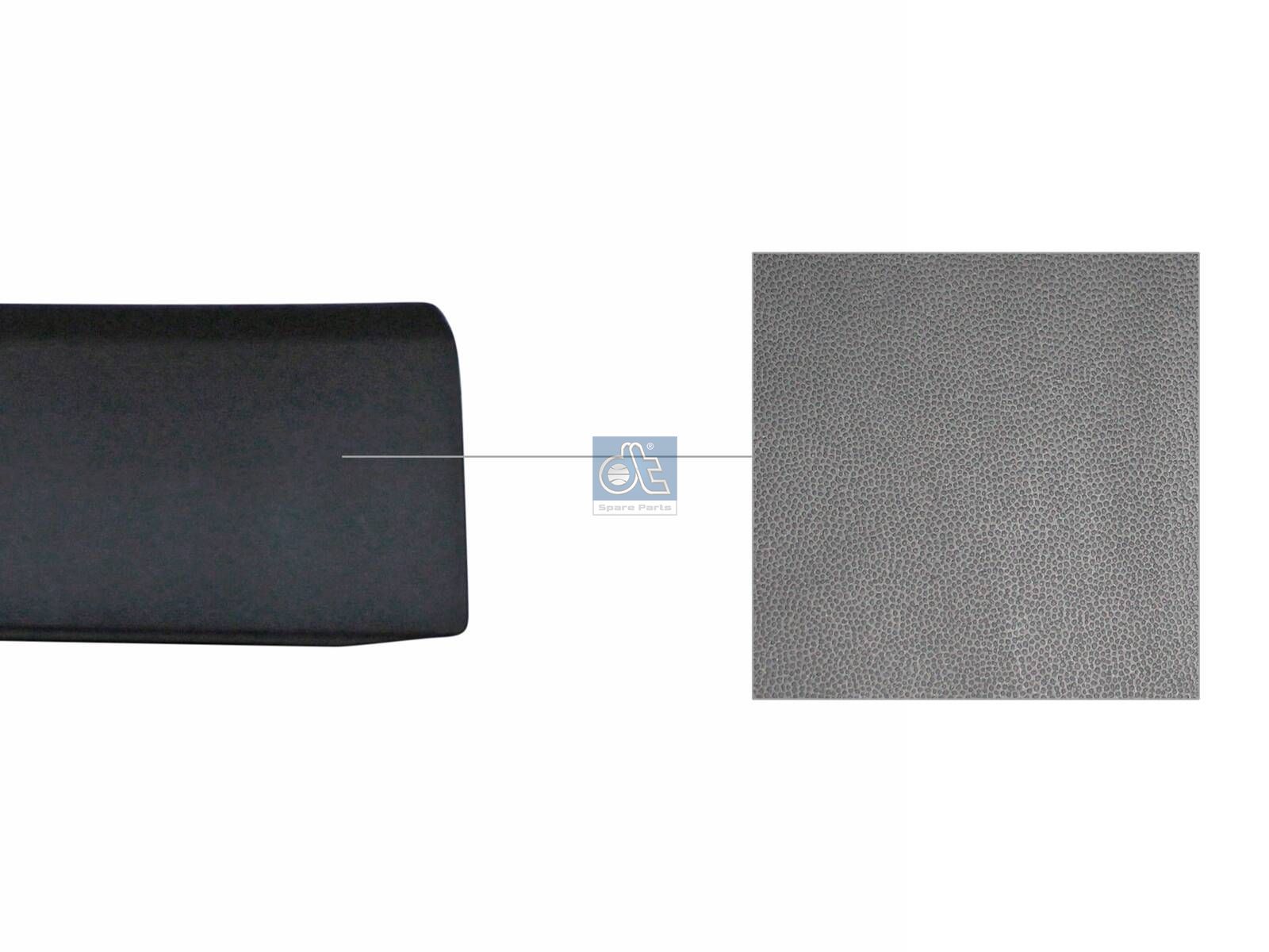 DT Spare Parts 6.70584 Cover moulding, lateral, left, black