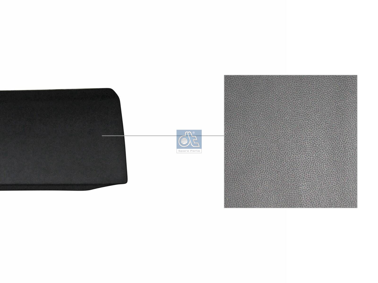 DT Spare Parts 6.70586 Cover moulding, lateral, left, primed