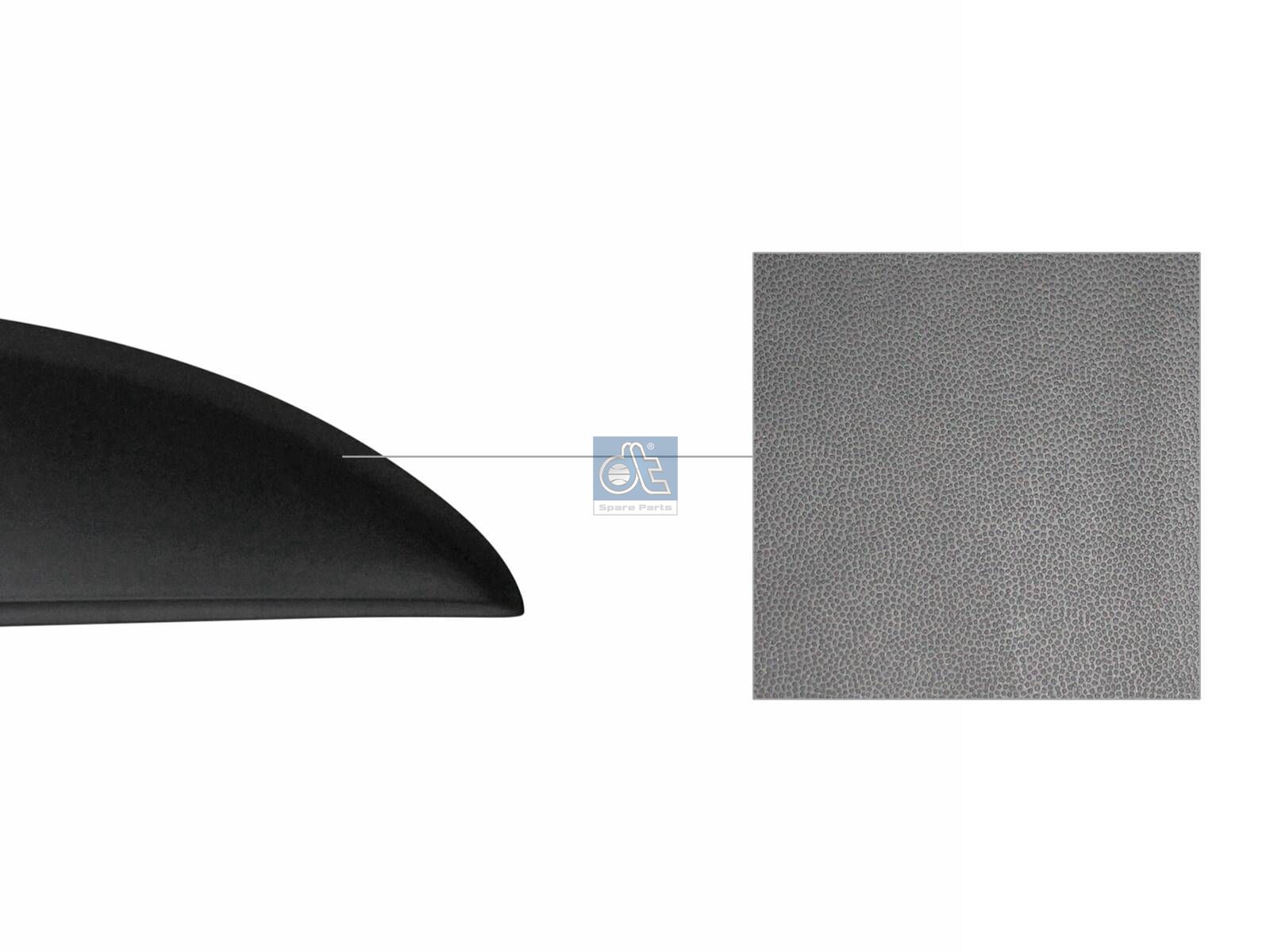 DT Spare Parts 6.70587 Cover moulding, lateral, right, primed