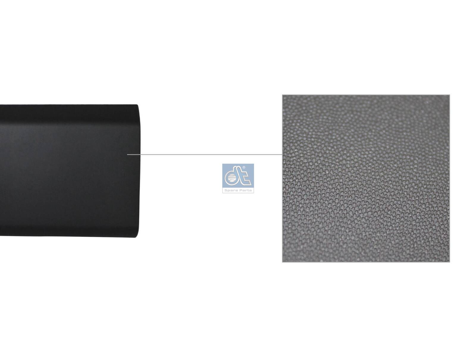 DT Spare Parts 6.70588 Cover moulding, lateral, left, black