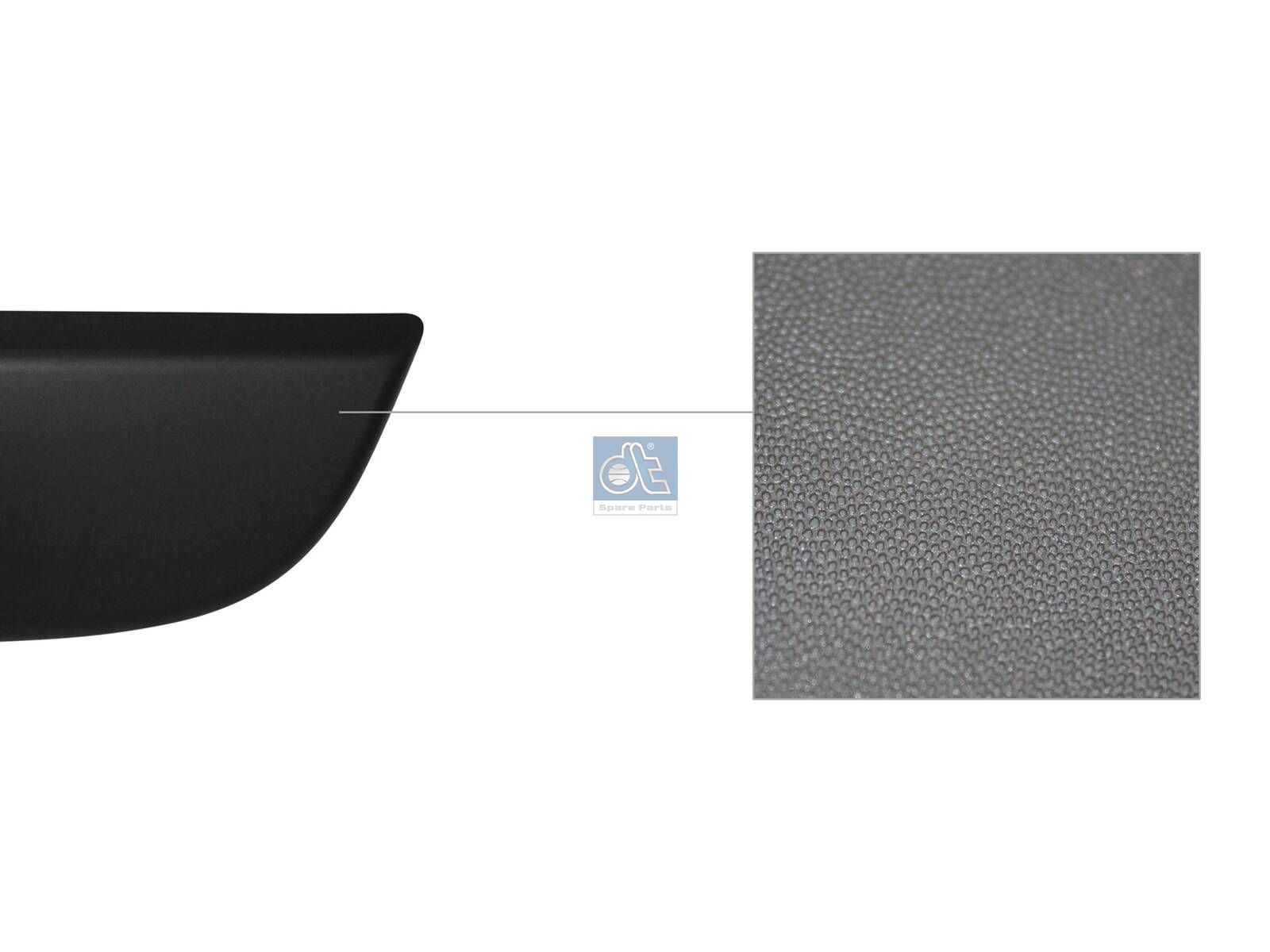 DT Spare Parts 6.70589 Cover moulding, lateral, right, black