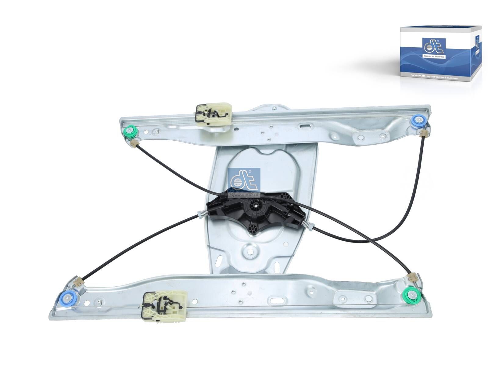 DT Spare Parts 6.72118 Window regulator, right, electrical, with motor