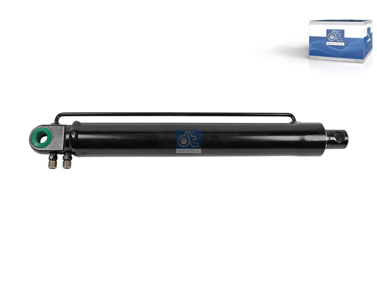 DT Spare Parts 6.76021 Cabin tilt cylinder, D1: 29 mm, D2: 48 mm, b1: 16.3 mm, b2: 16 mm, M12 x 1,0, M12 x 1,0, L: 415 mm, 280 bar, Ls: 260 mm