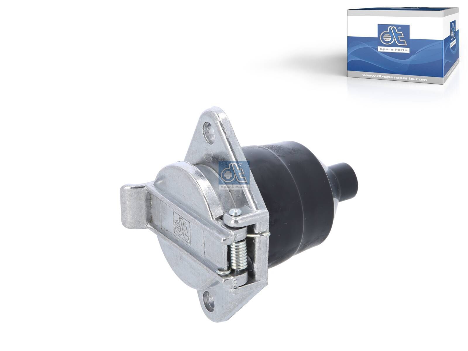 DT Spare Parts 6.81960 Socket, aluminium, flat connector, 24 V, Type S, ISO 3731, 7 poles