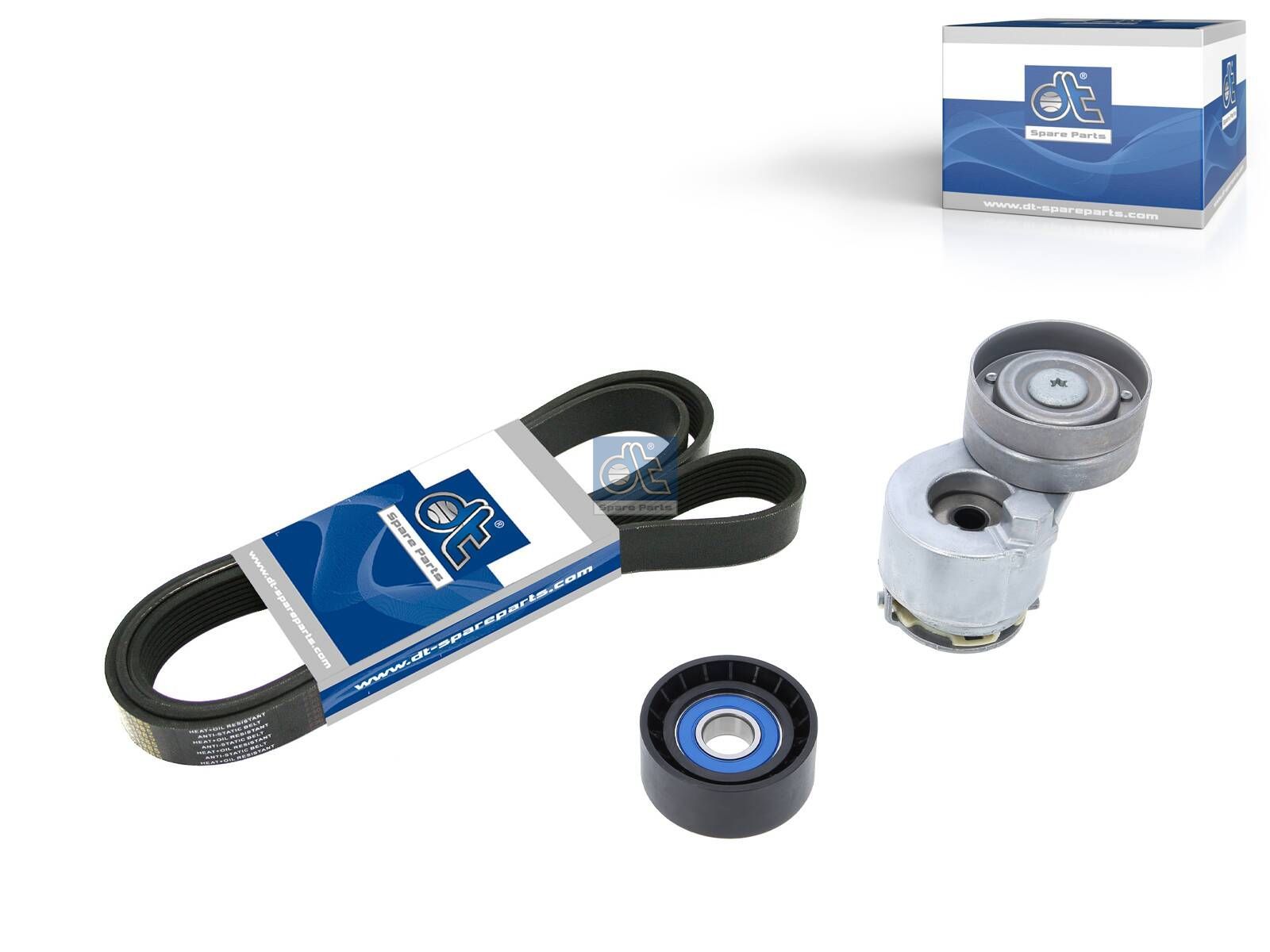 DT Spare Parts 6.92408 Belt tensioner kit, with multiribbed belt