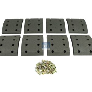 DT Spare Parts 6.95003 Drum brake lining kit, axle kit, W: 150 mm, S: 18.5 mm