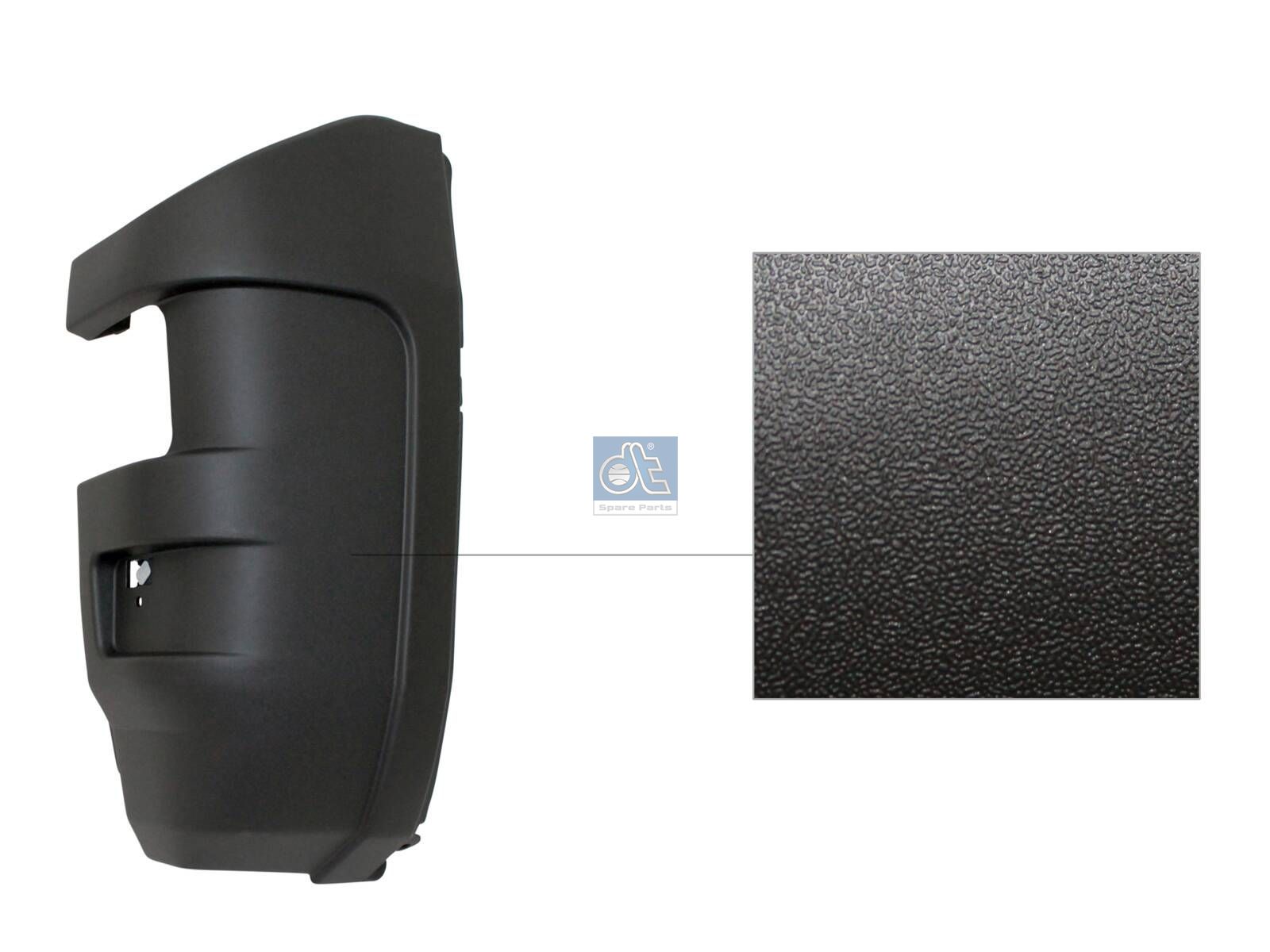 DT Spare Parts 7.00127 Bumper corner, rear, right, black