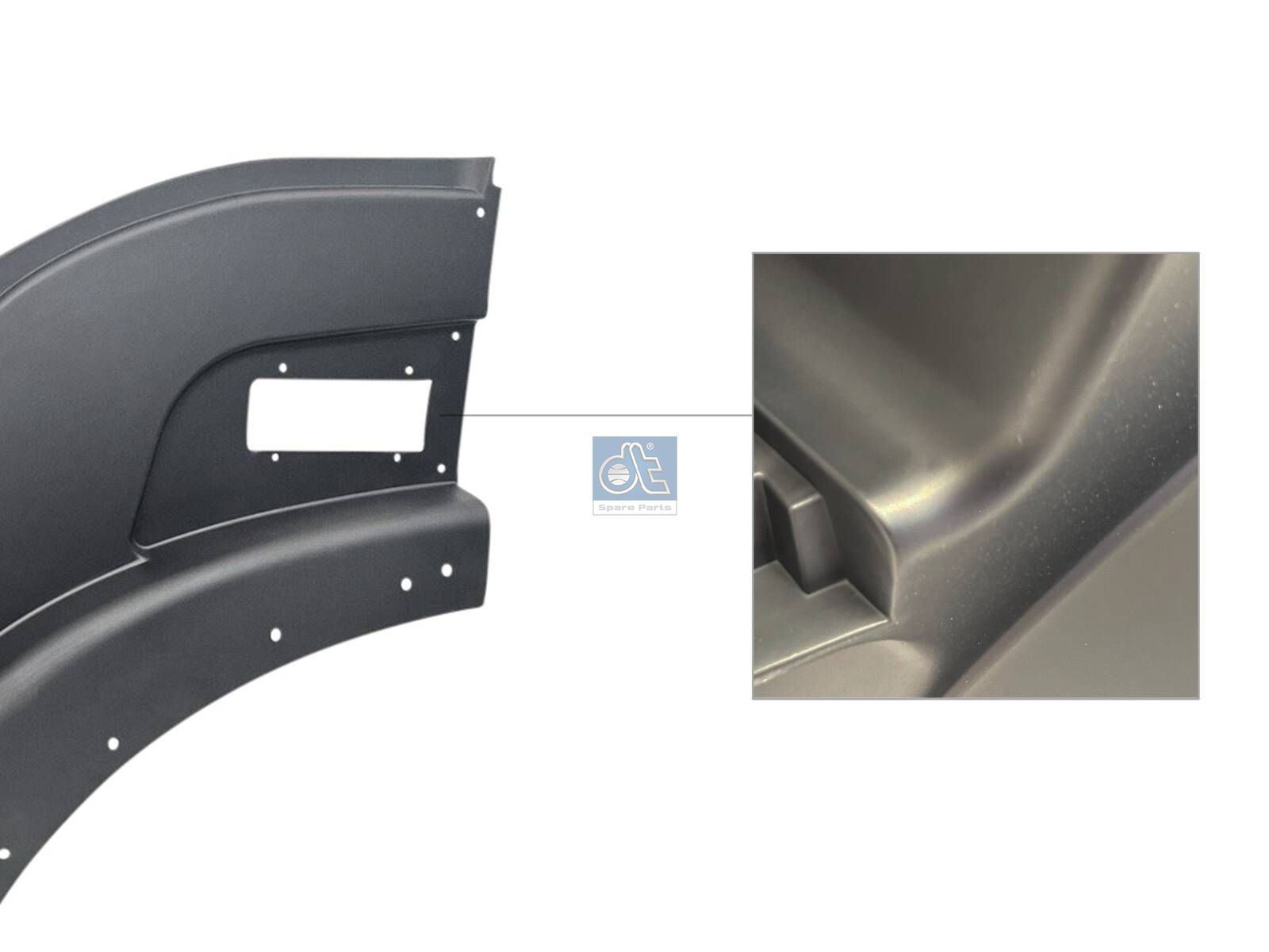 DT Spare Parts 7.00318SP2 Step well case, left, black
