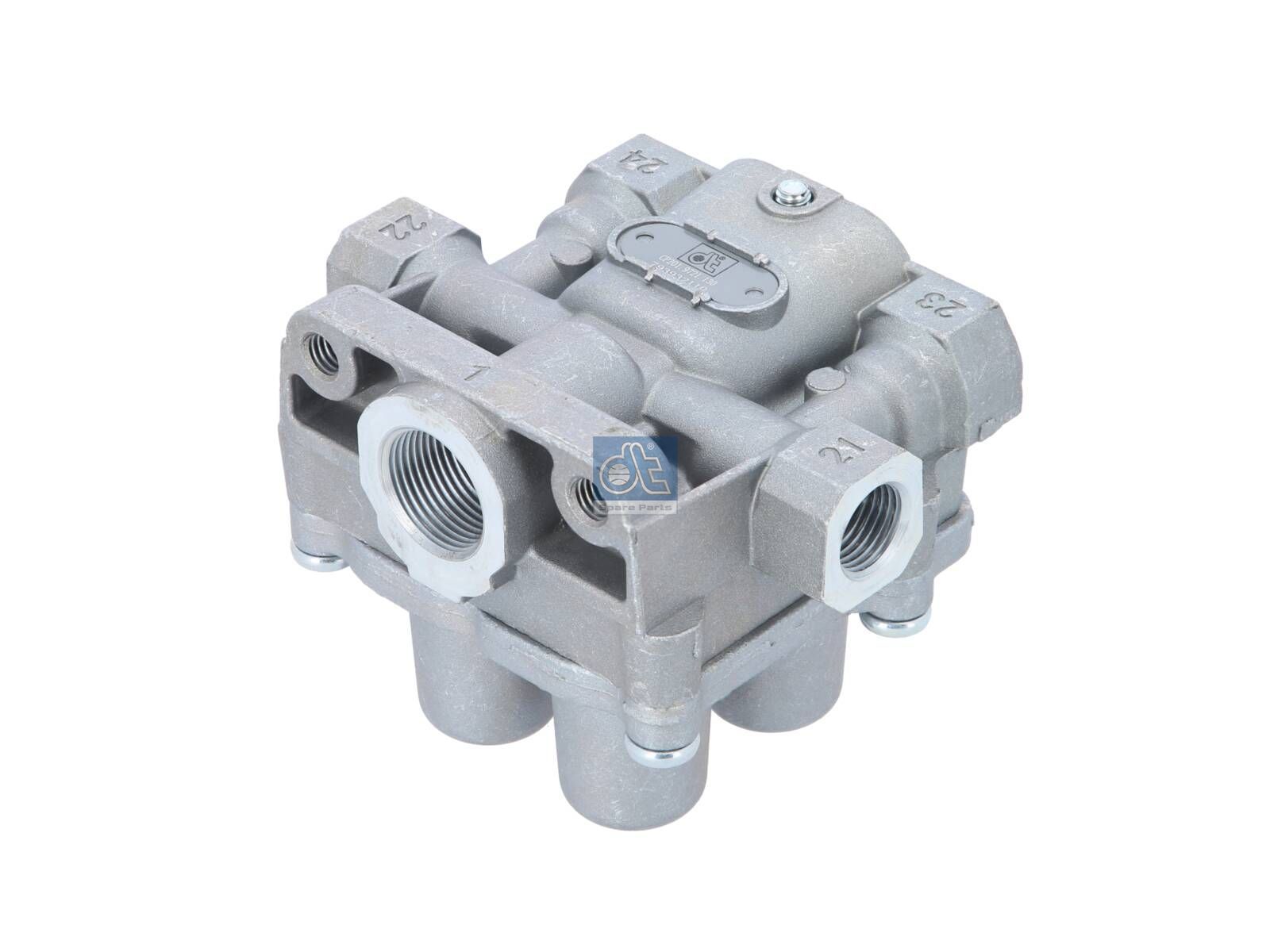 DT Spare Parts 7.16130 4-circuit-protection valve, M16 x 1,5, M22 x 1,5, max. 13 bar, Po21: 7.5 bar, Po22: 7.5 bar, Po23: 8 bar, Po24: 8 bar, Pc21: 6.5 bar, Pc22: 6.5 bar, Pc23: 6.5 bar, Pc24: 6.5 bar