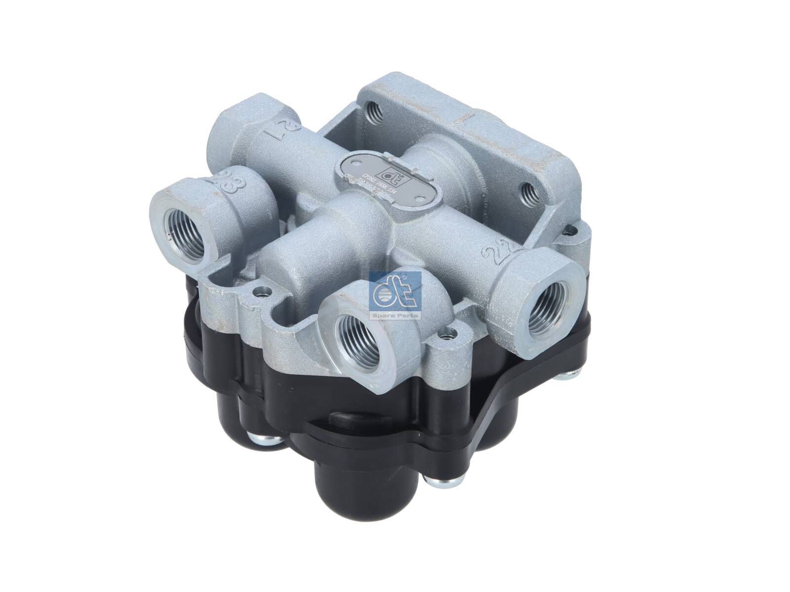 DT Spare Parts 7.16134 4-circuit-protection valve, M16 x 1,5, M22 x 1,5, max. 13 bar, Po21: 7.5 bar, Po22: 7.5 bar, Po23: 7.5 bar, Po24: 7.5 bar, Pc21: 6 bar, Pc22: 6 bar, Pc23: 6 bar, Pc24: 6 bar