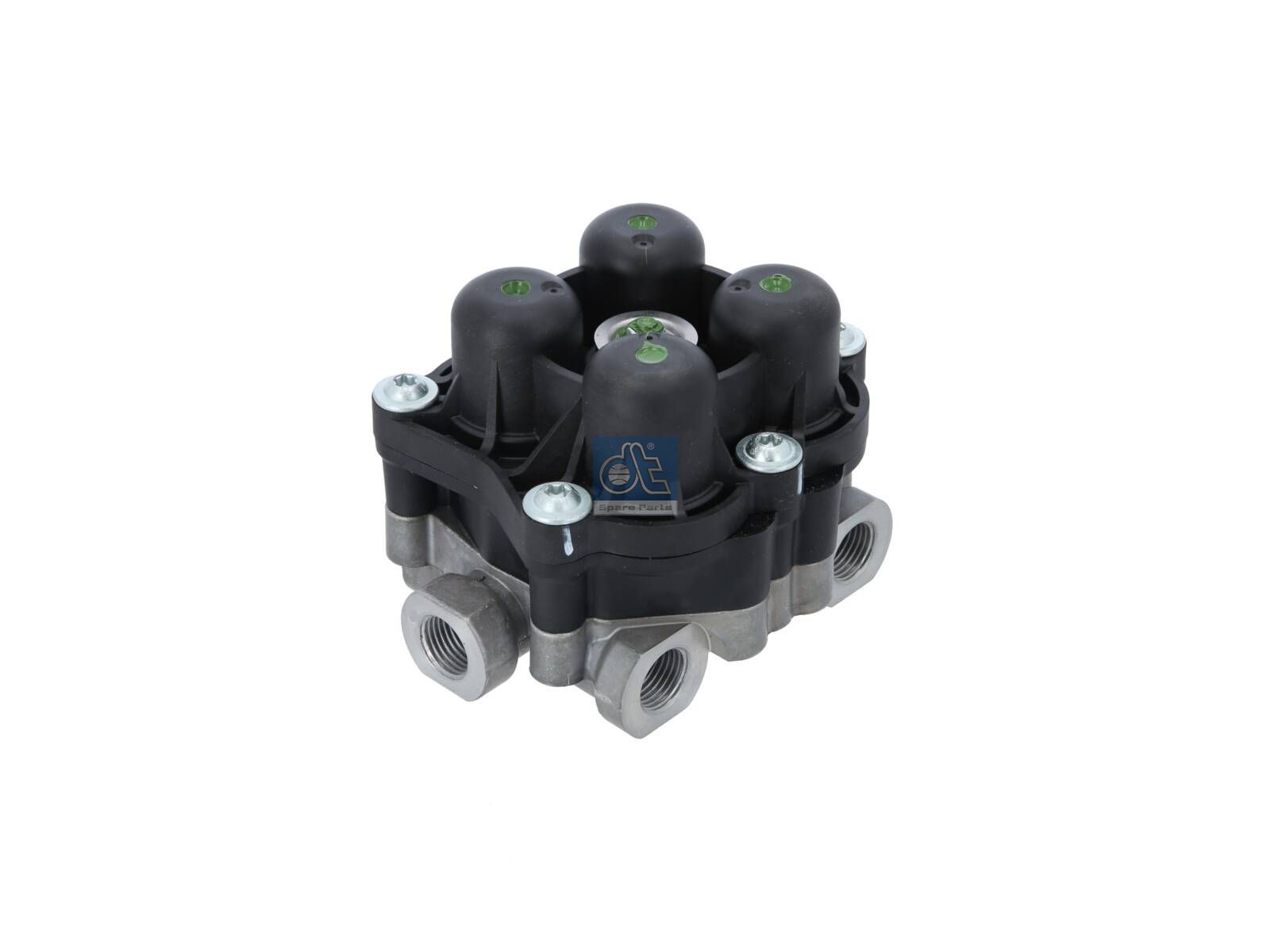 DT Spare Parts 7.16136 4-circuit-protection valve, M16 x 1,5, M22 x 1,5, max. 13 bar, Po21: 6.6 bar, Po22: 6.6 bar, Po23: 6.6 bar, Po24: 6.6 bar, Pc21: 4.5 bar, Pc22: 4.5 bar, Pc23: 4.5 bar, Pc24: 4.5 bar