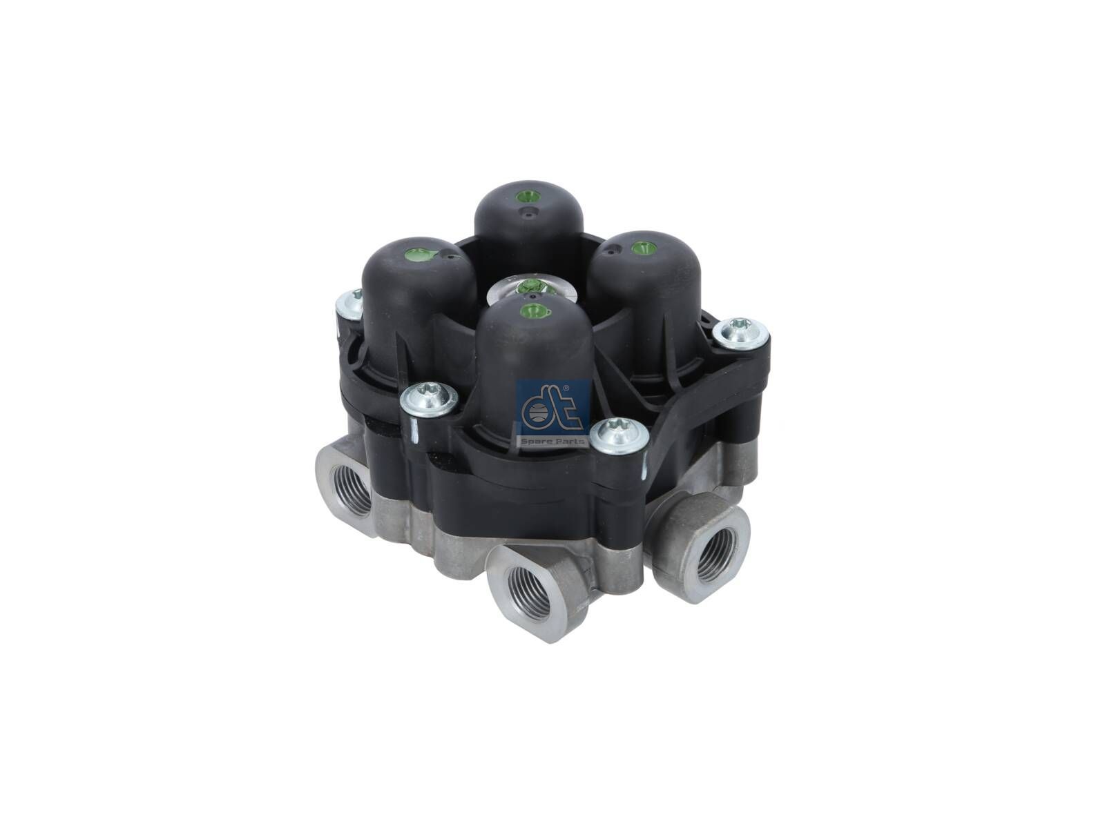 DT Spare Parts 7.16136 4-circuit-protection valve, M16 x 1,5, M22 x 1,5, max. 13 bar, Po21: 6.6 bar, Po22: 6.6 bar, Po23: 6.6 bar, Po24: 6.6 bar, Pc21: 4.5 bar, Pc22: 4.5 bar, Pc23: 4.5 bar, Pc24: 4.5 bar