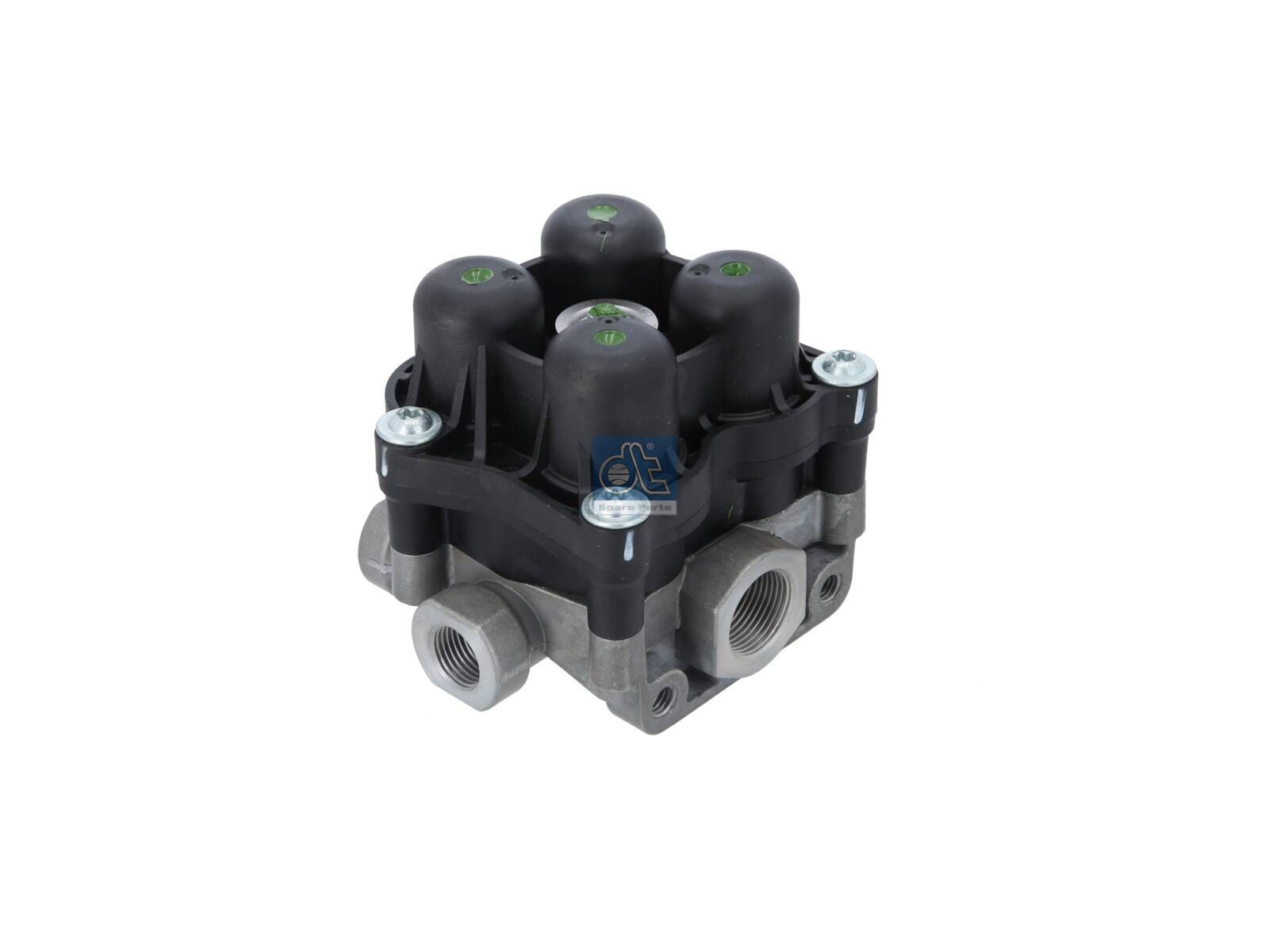 DT Spare Parts 7.16136 4-circuit-protection valve, M16 x 1,5, M22 x 1,5, max. 13 bar, Po21: 6.6 bar, Po22: 6.6 bar, Po23: 6.6 bar, Po24: 6.6 bar, Pc21: 4.5 bar, Pc22: 4.5 bar, Pc23: 4.5 bar, Pc24: 4.5 bar
