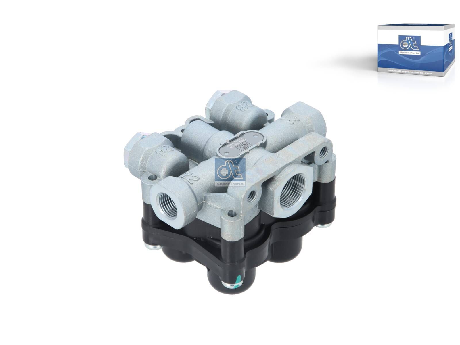 DT Spare Parts 7.16138 4-circuit-protection valve, M16 x 1,5, M22 x 1,5, max. 13 bar, Po21: 7 bar, Po22: 7 bar, Po23: 7 bar, Po24: 7 bar, Pc21: 4.5 bar, Pc22: 4.5 bar, Pc23: 4.5 bar, Pc24: 4.5 bar