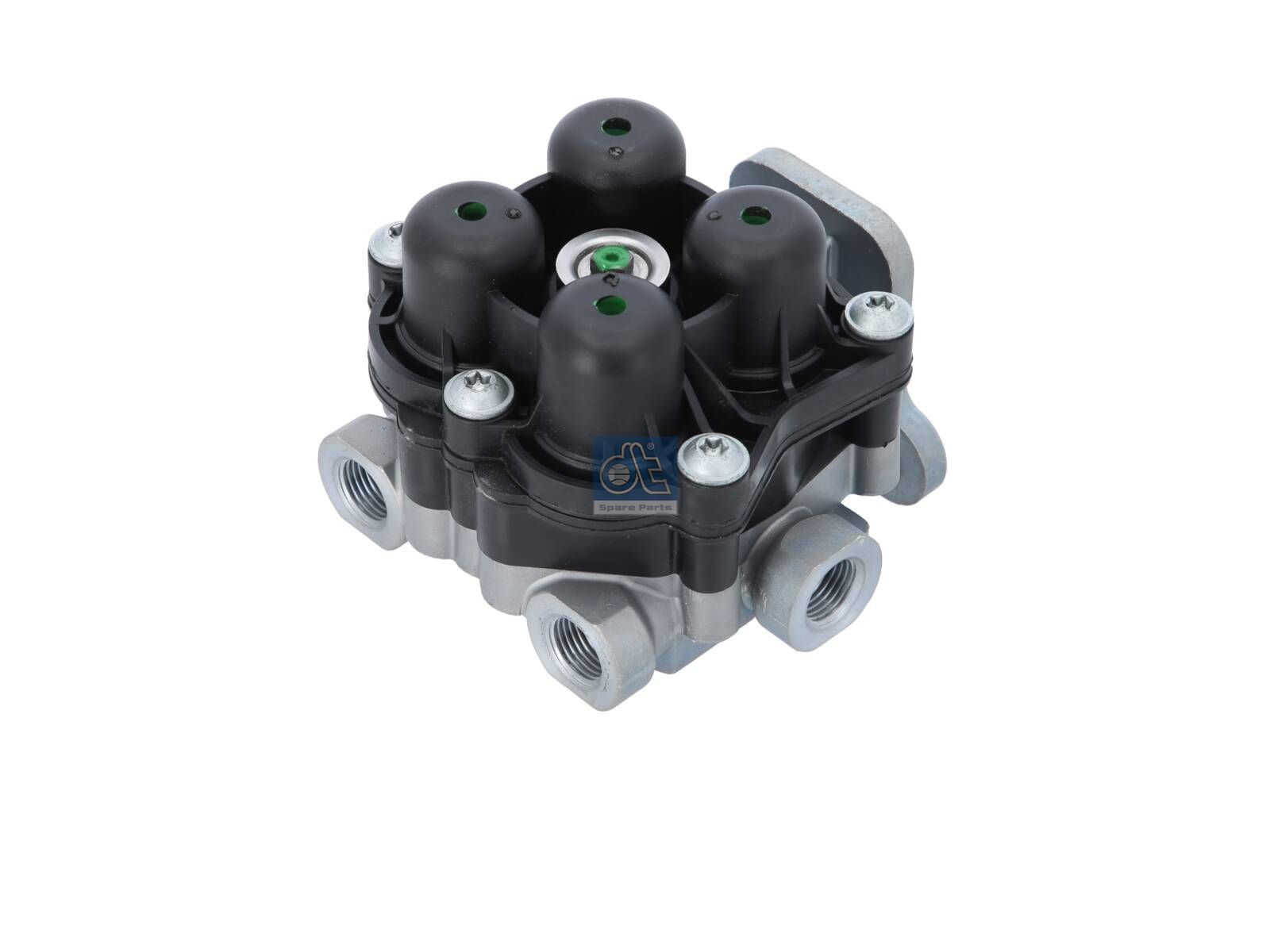 DT Spare Parts 7.16185 4-circuit-protection valve, M16 x 1,5, M22 x 1,5, max. 20 bar, Po21: 7.5 bar, Po22: 7.5 bar, Po23: 8 bar, Po24: 8 bar, Pc21: 6.5 bar, Pc22: 6.5 bar, Pc23: 7 bar, Pc24: 7 bar