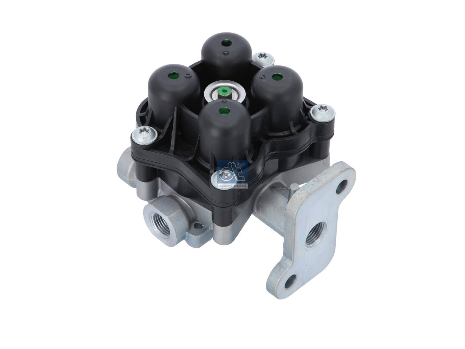 DT Spare Parts 7.16185 4-circuit-protection valve, M16 x 1,5, M22 x 1,5, max. 20 bar, Po21: 7.5 bar, Po22: 7.5 bar, Po23: 8 bar, Po24: 8 bar, Pc21: 6.5 bar, Pc22: 6.5 bar, Pc23: 7 bar, Pc24: 7 bar