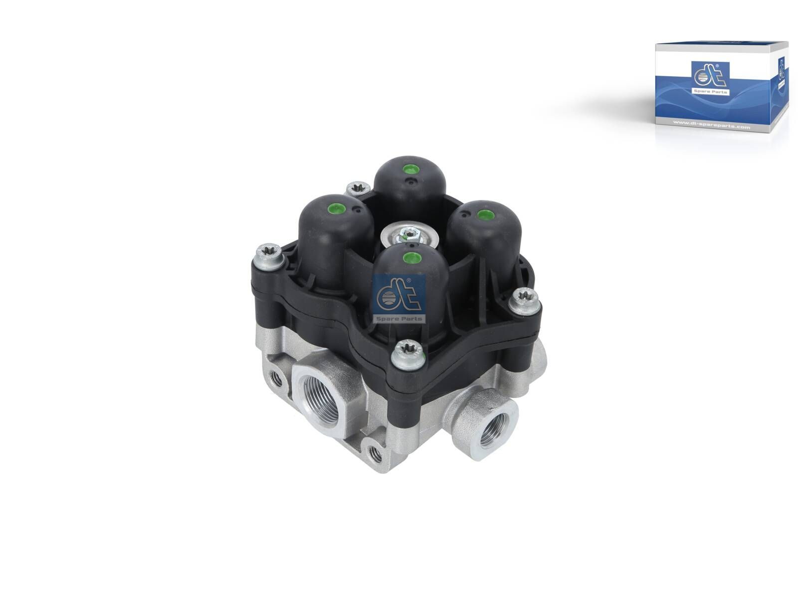 DT Spare Parts 7.16186 4-circuit-protection valve, M16 x 1,5, M22 x 1,5, max. 13 bar, Po21: 7 bar, Po22: 7 bar, Po23: 7 bar, Po24: 7 bar, Pc21: 5 bar, Pc22: 5 bar, Pc23: 5 bar, Pc24: 5 bar