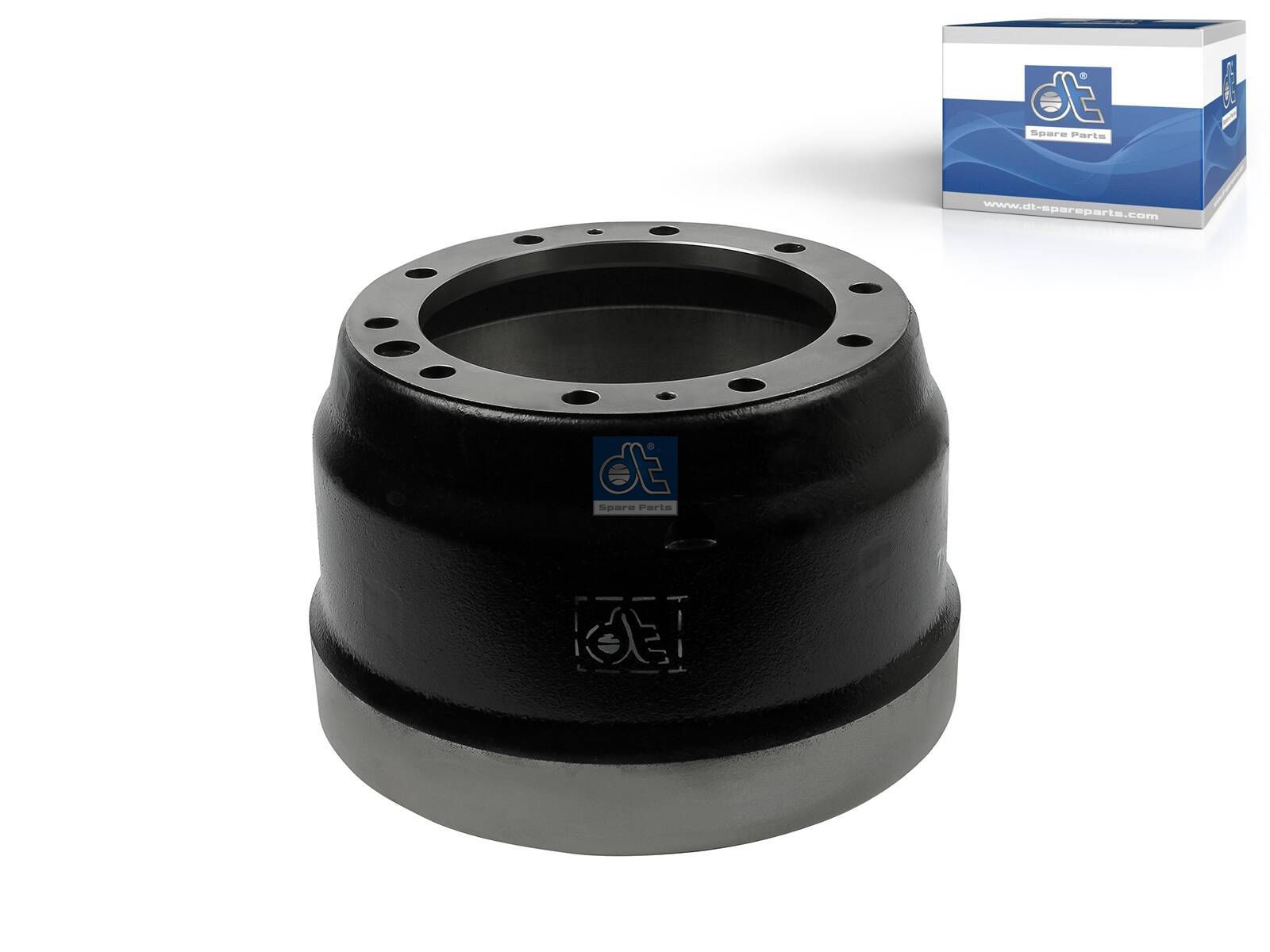 DT Spare Parts 7.34051 Brake drum, D: 410 mm, 10 bores, b: 23 mm, P: 335 mm, d: 285 mm, H: 290 mm, B: 213 mm