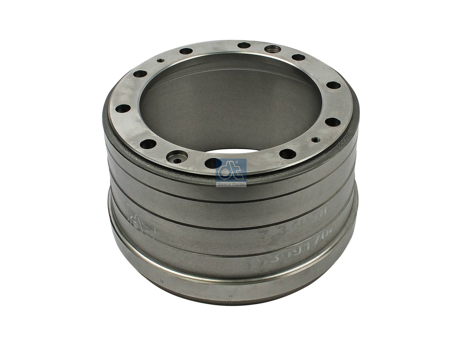 DT Spare Parts 7.34058 Brake drum, D: 381 mm, 10 bores, b: 23 mm, P: 335 mm, d: 285 mm, H: 254 mm, B: 192 mm
