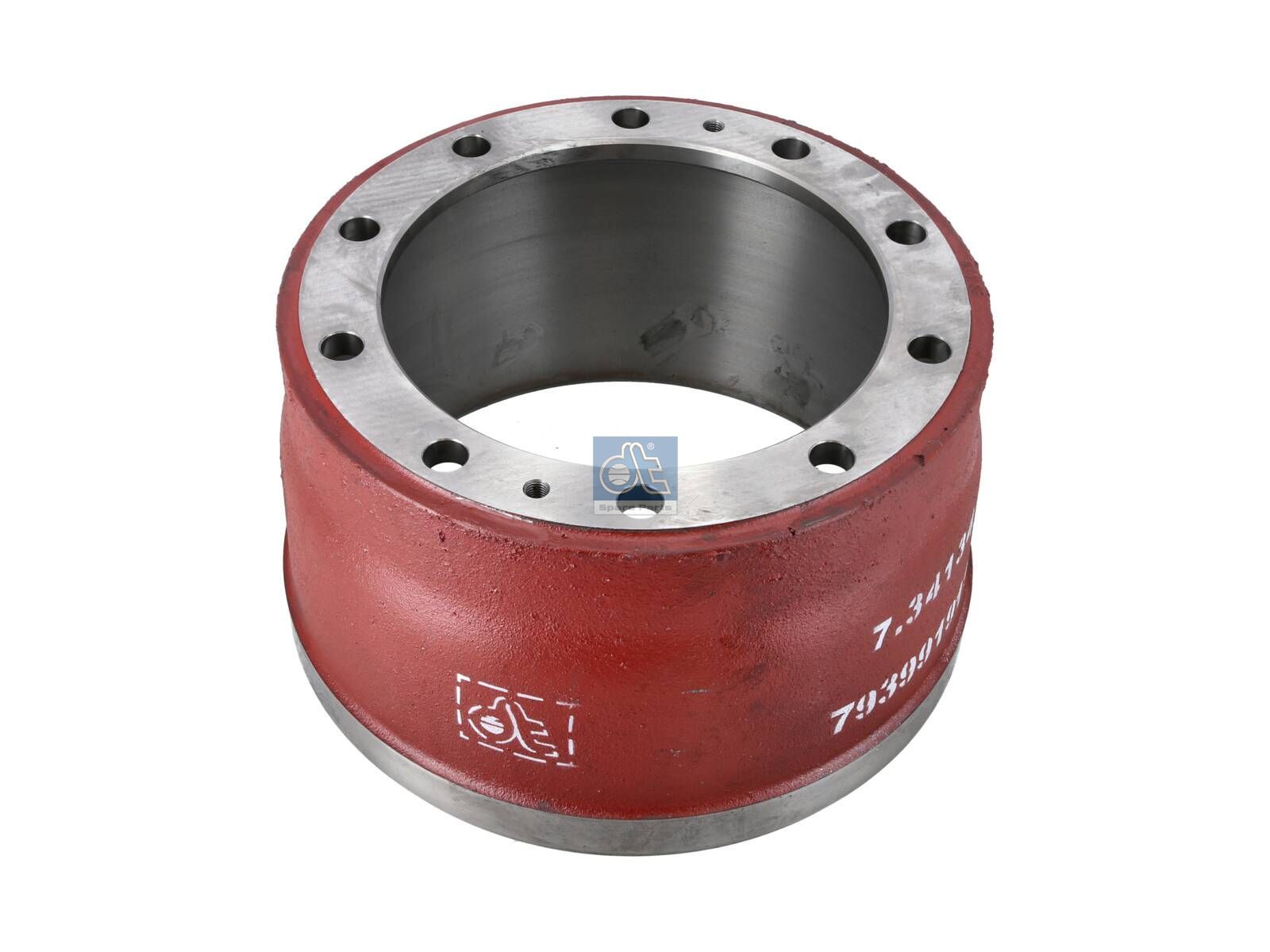 DT Spare Parts 7.34134 Brake drum, D: 381 mm, 10 bores, b: 23 mm, P: 335 mm, d: 285 mm, H: 248 mm, B: 200 mm