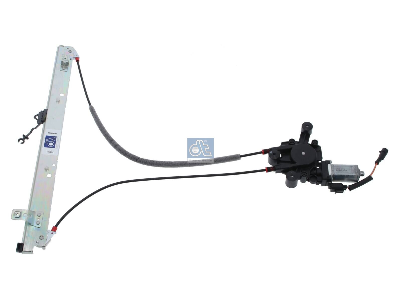 DT Spare Parts 7.70139 Window regulator, right, with motor
