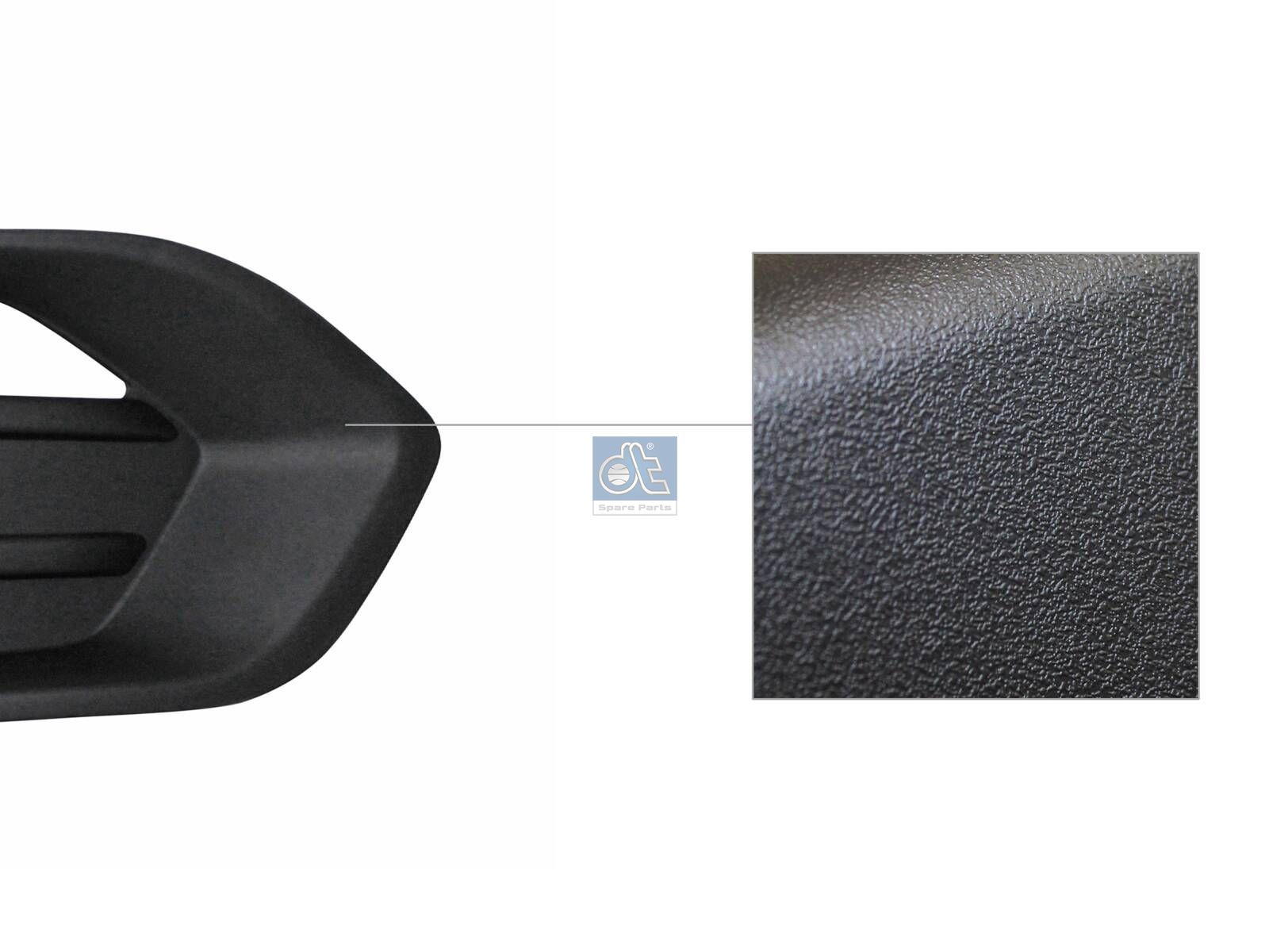 DT Spare Parts 7.71112 Cover, Bumper, front, right