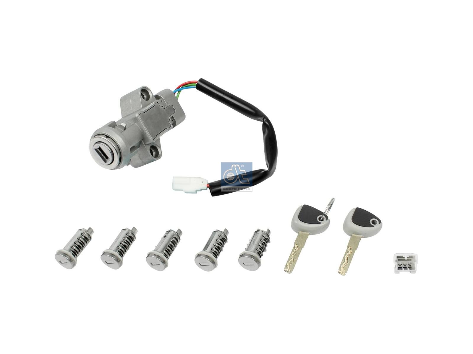 DT Spare Parts 7.78037 Ignition lock, with transponder, with lock cylinder kit