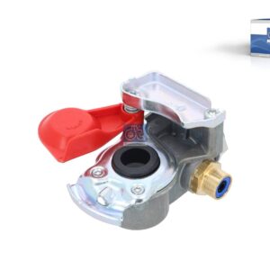 DT Spare Parts 9.72005 Palm coupling, test connector, red lid, M24 x 1,5, 8.5 bar