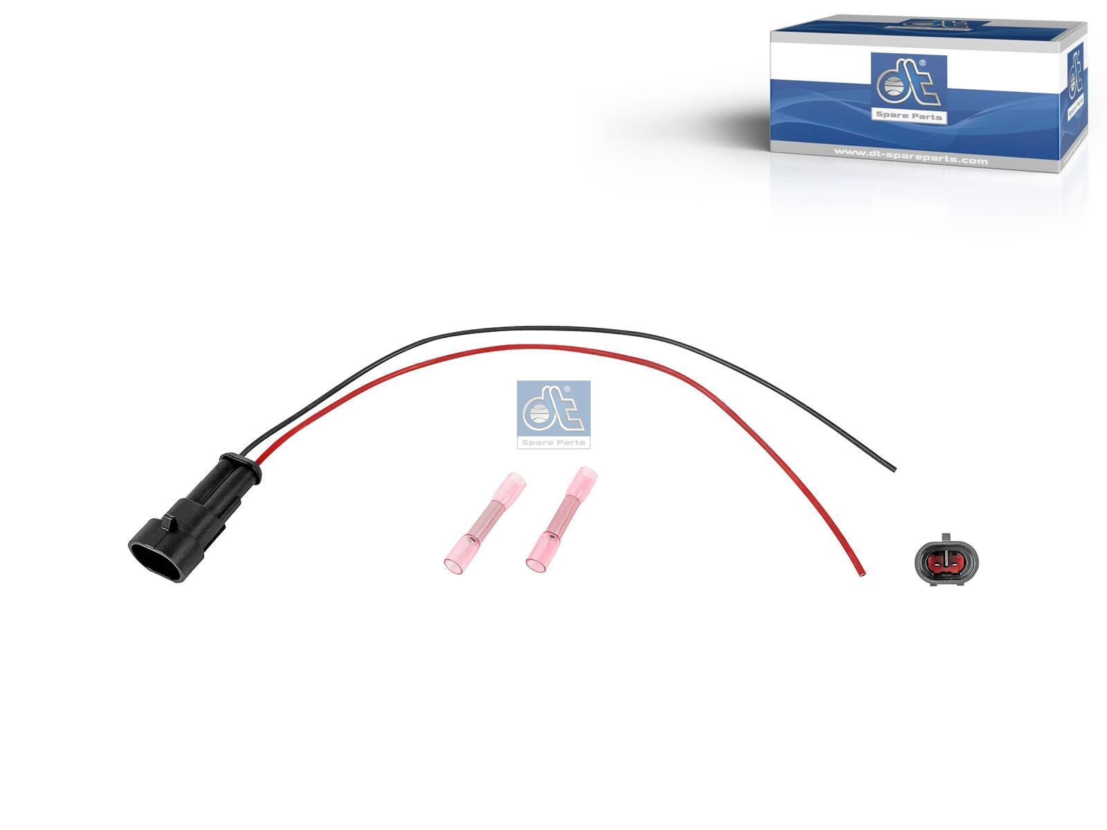 DT Spare Parts 9.79207 Repair kit, plug, L: 250 mm, male, 0,75 qmm, 2 poles