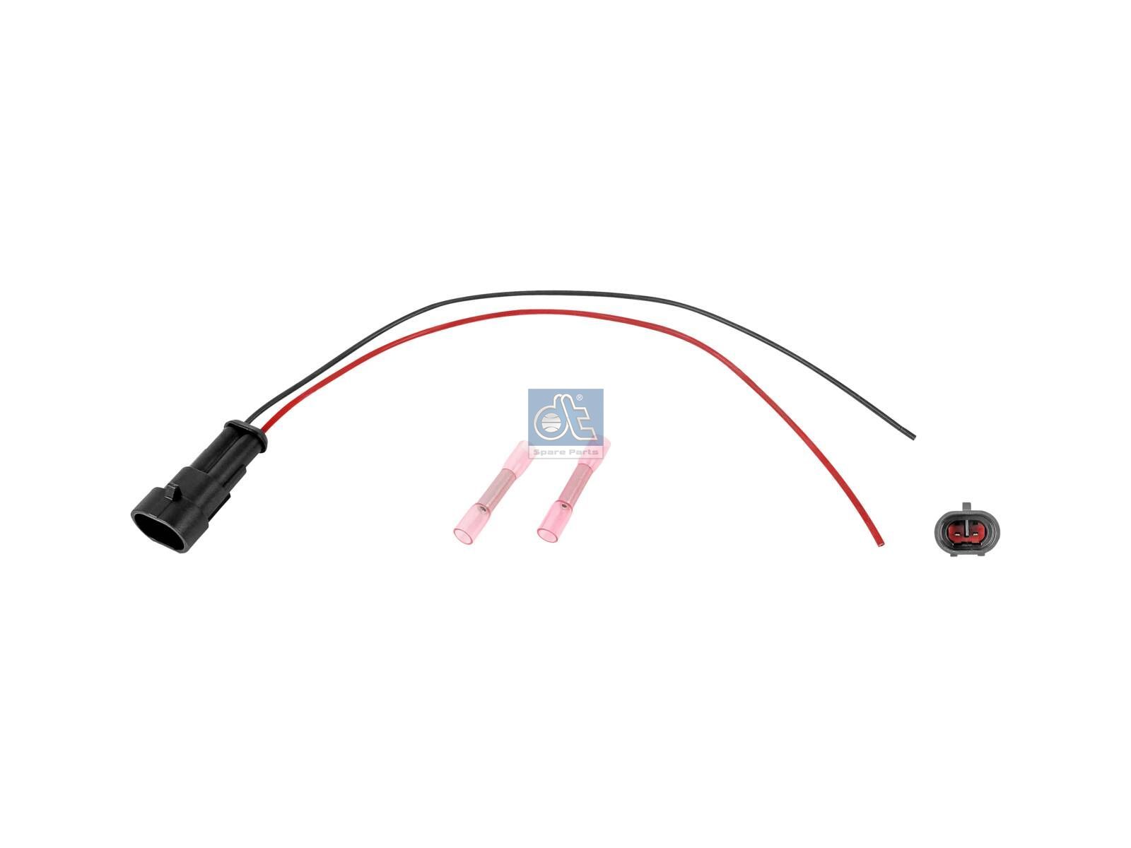 DT Spare Parts 9.79207 Repair kit, plug, L: 250 mm, male, 0,75 qmm, 2 poles