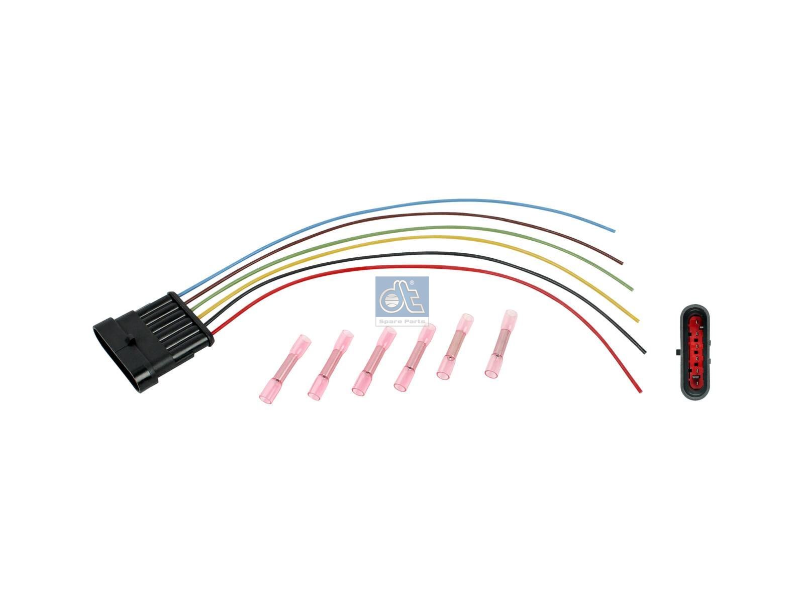DT Spare Parts 9.79215 Repair kit, plug, L: 250 mm, male, 0,75 qmm, 6 poles