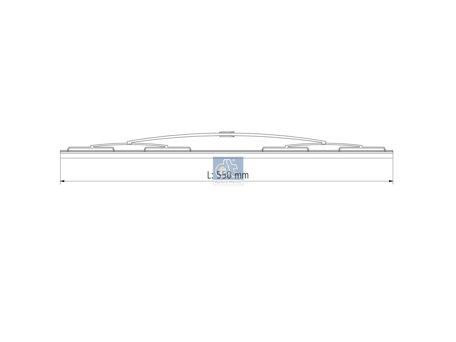 DT Spare Parts 5.63172 Wiper blade, L: 550 mm