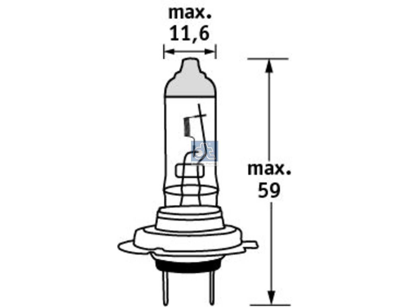 DT Spare Parts 9.78105 Bulb, 12 V, 55 W