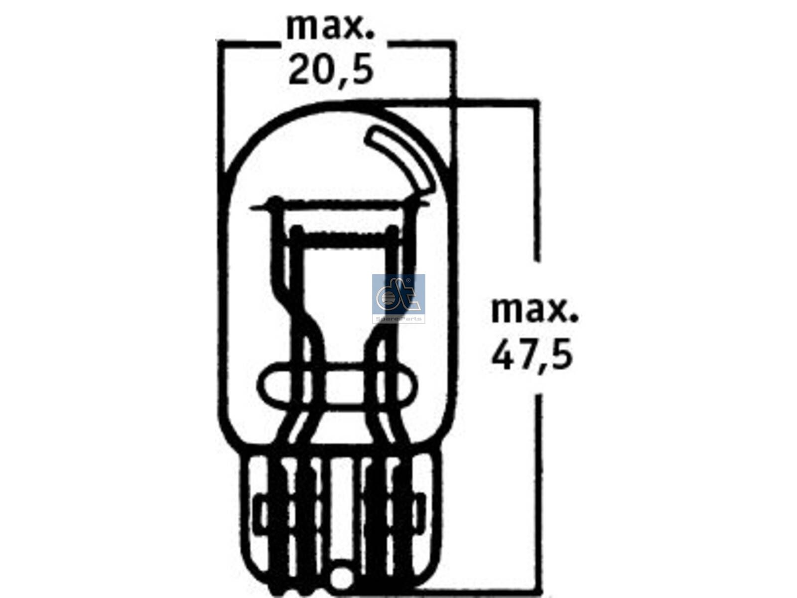 DT Spare Parts 9.78112 Bulb, 12 V, 21/5 W