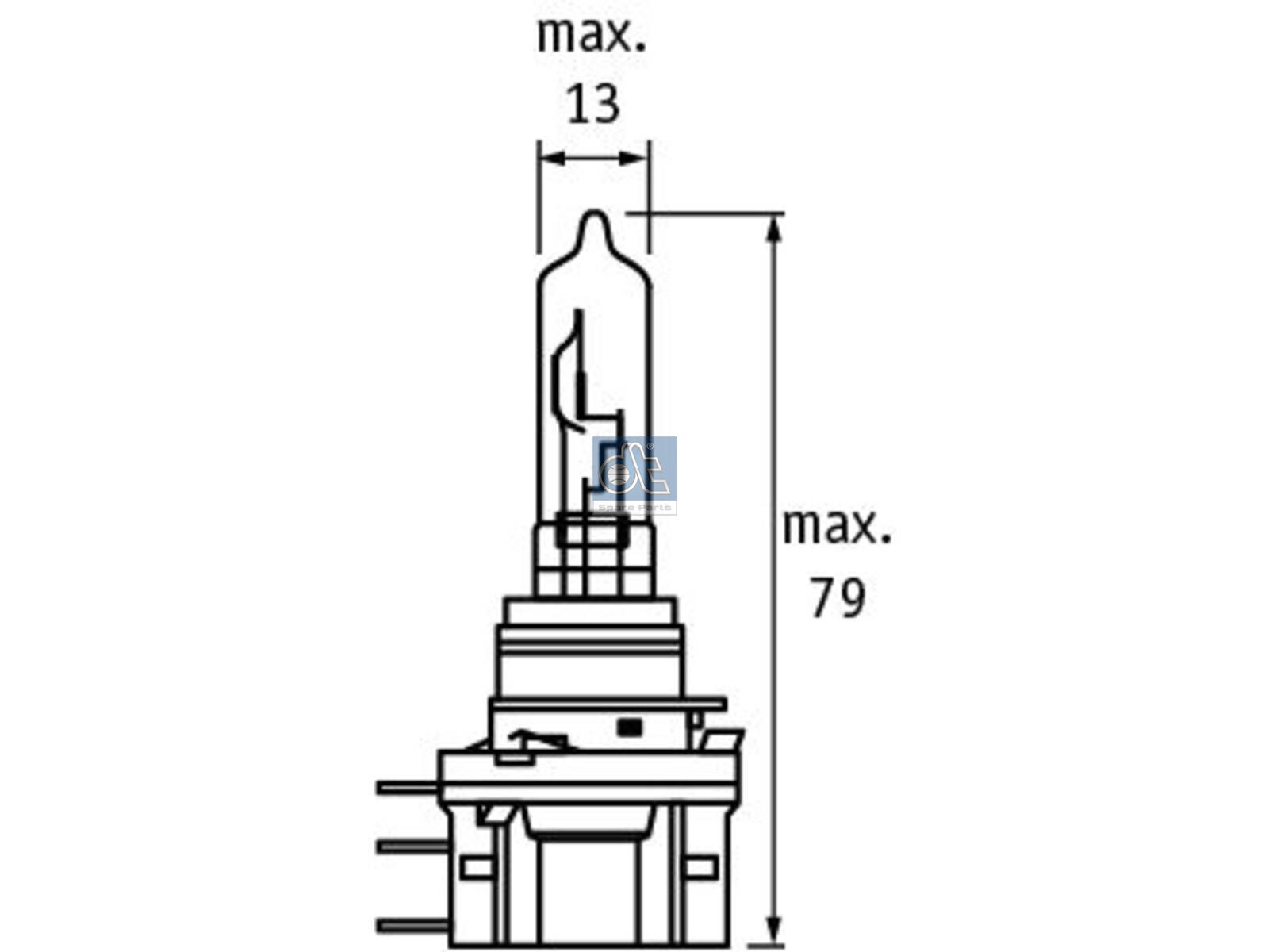 DT Spare Parts 9.78166 Bulb, 12 V, 55/15 W